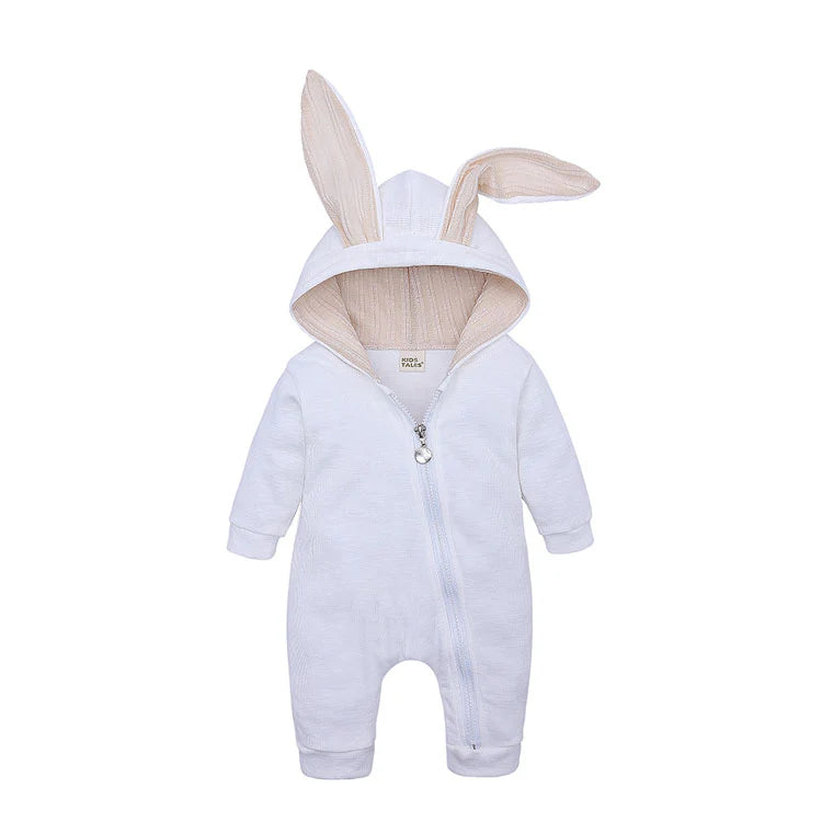 Baby Onesie – Schattige Romper Met Konijnenoren Capuchon Voor Peuters