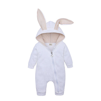 Baby Onesie – Schattige Romper Met Konijnenoren Capuchon Voor Peuters