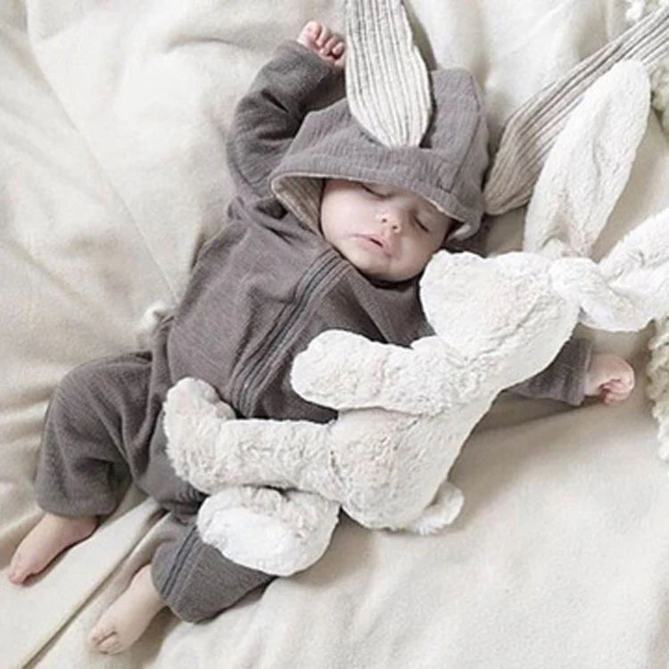 Baby Onesie – Schattige Romper Met Konijnenoren Capuchon Voor Peuters