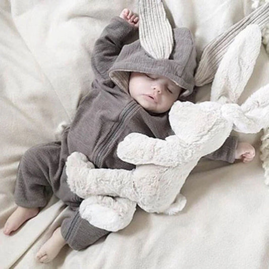 Baby Onesie – Schattige Romper Met Konijnenoren Capuchon Voor Peuters