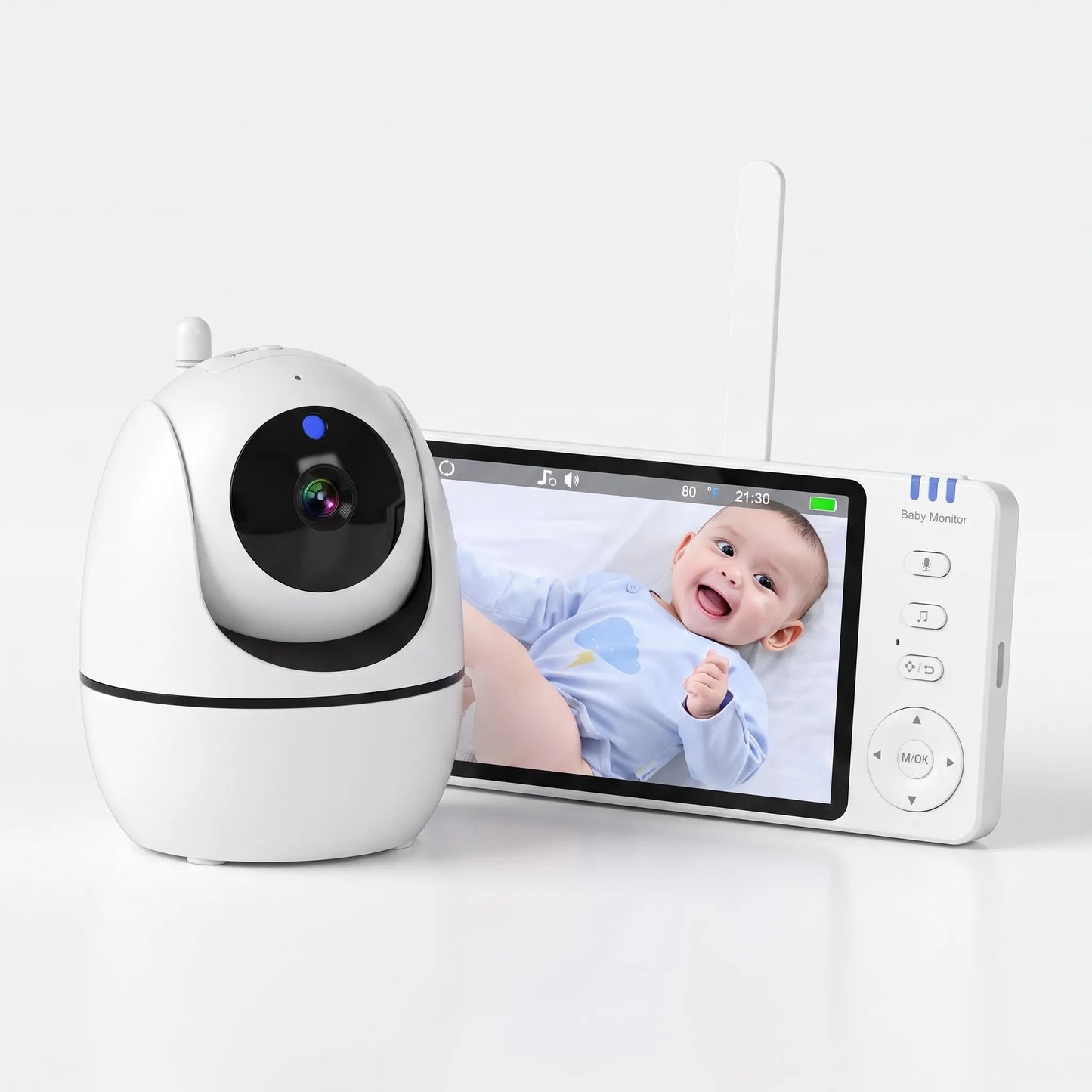 HD Video Babyfoon – 5-Inch Babyfoon Met PTZ-Camera En Nachtzicht