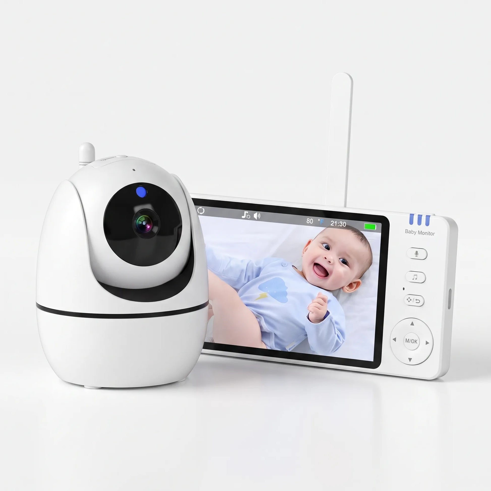 HD Video Babyfoon – 5-Inch Babyfoon Met PTZ-Camera En Nachtzicht