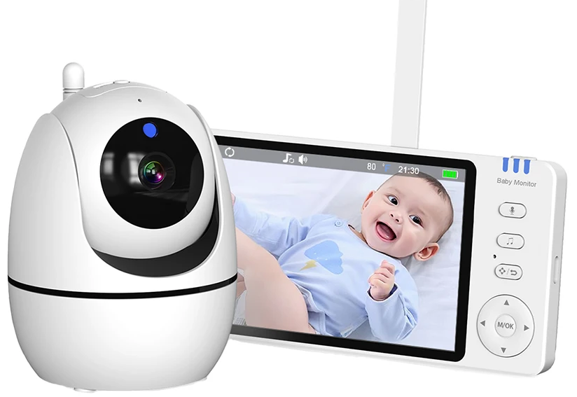 HD Video Babyfoon – 5-Inch Babyfoon Met PTZ-Camera En Nachtzicht