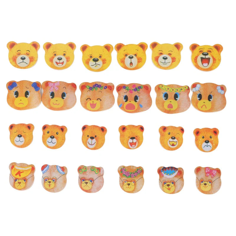 Houten Berenpuzzel – Aankleedpuzzel Speelgoed Met Berenfamilie