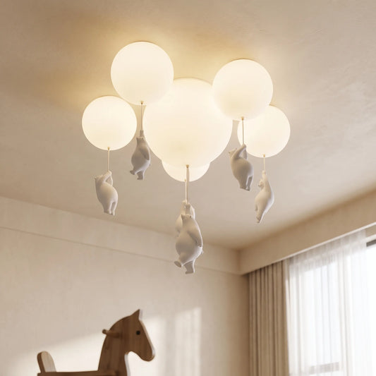 Hanglamp Kinderkamer | Plafondlamp met Beer en Ballon | LED in 15, 20 of 25 cm