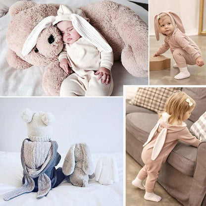Baby Onesie – Schattige Romper Met Konijnenoren Capuchon Voor Peuters