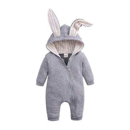 Baby Onesie – Schattige Romper Met Konijnenoren Capuchon Voor Peuters