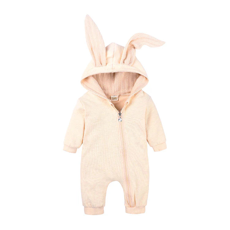Baby Onesie – Schattige Romper Met Konijnenoren Capuchon Voor Peuters