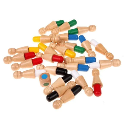 Memory Match Schaakspel - Houten Kleuren Geheugenschaak