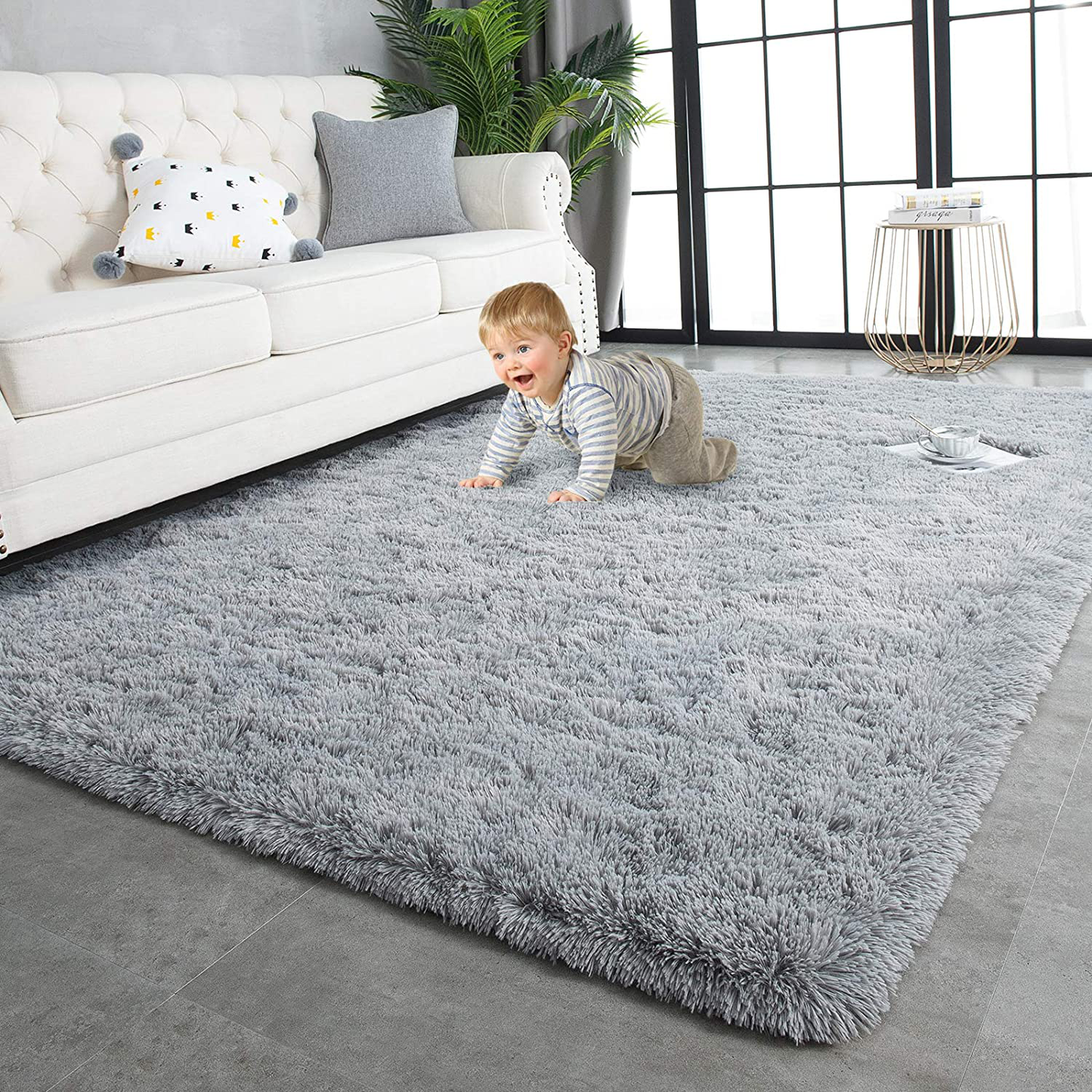 Hoogpolig Vloerkleed Kinderkamer | Zacht Shaggy Tapijt, Antislip