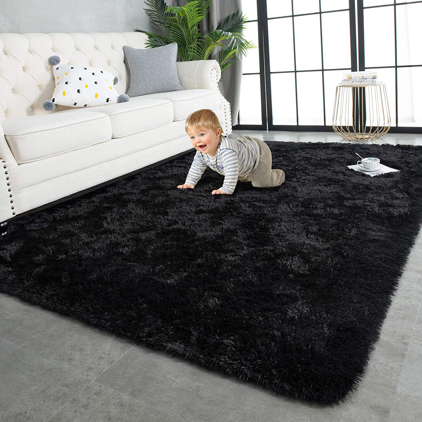 Hoogpolig Vloerkleed Kinderkamer | Zacht Shaggy Tapijt, Antislip