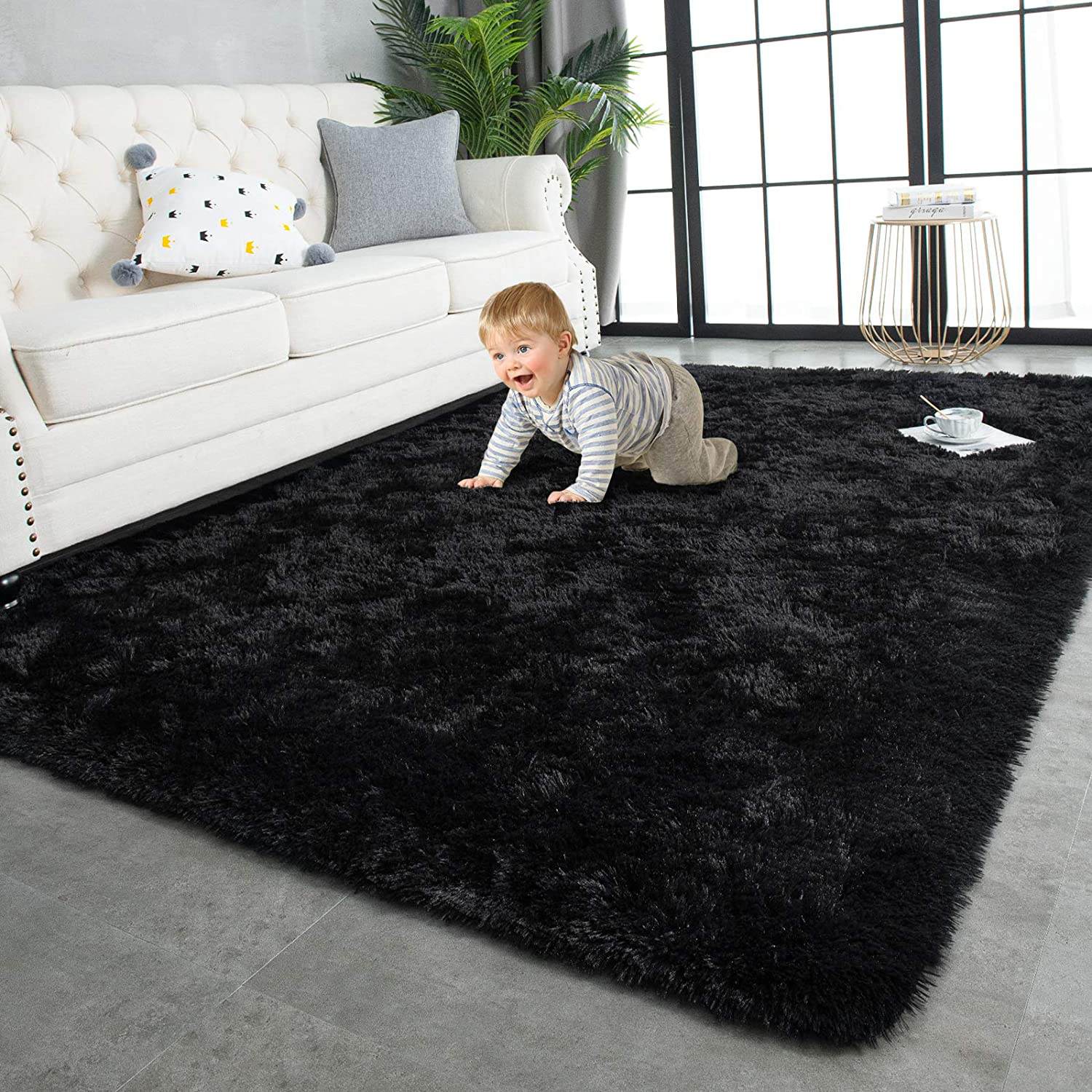 Hoogpolig Vloerkleed Kinderkamer | Zacht Shaggy Tapijt, Antislip