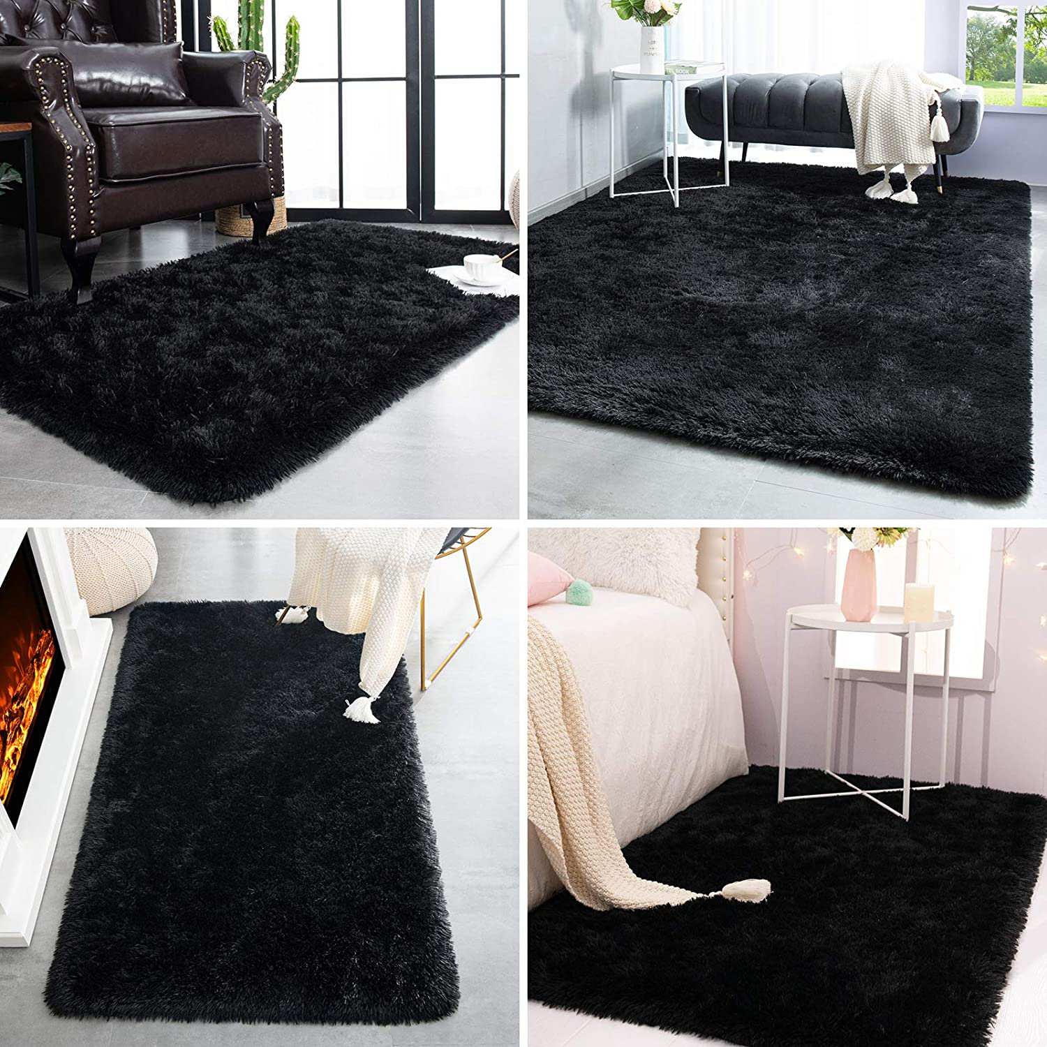 Hoogpolig Vloerkleed Kinderkamer | Zacht Shaggy Tapijt, Antislip