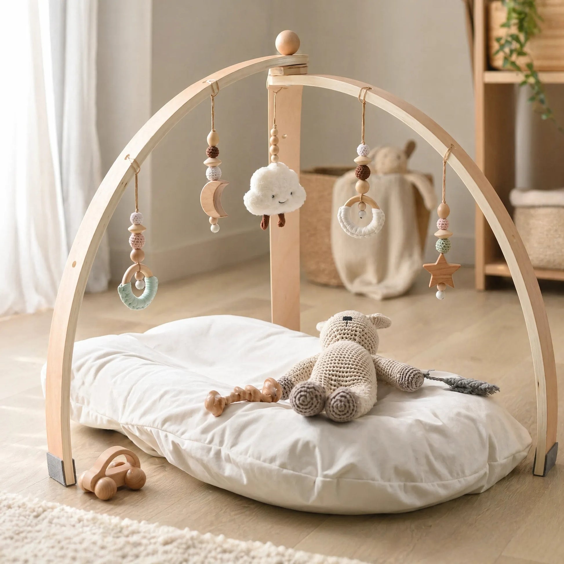Houten Speelboog - Baby Gym Activiteiten Speelmat