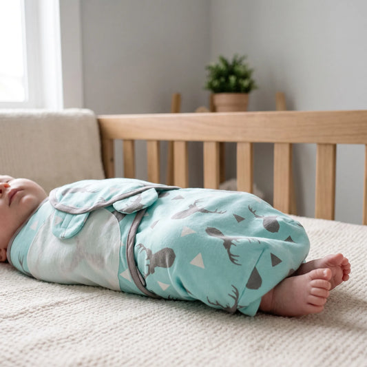 Inbakerdoek Baby | Katoenen Inbakerdeken met Klittenband | 0 tot 6 Maanden