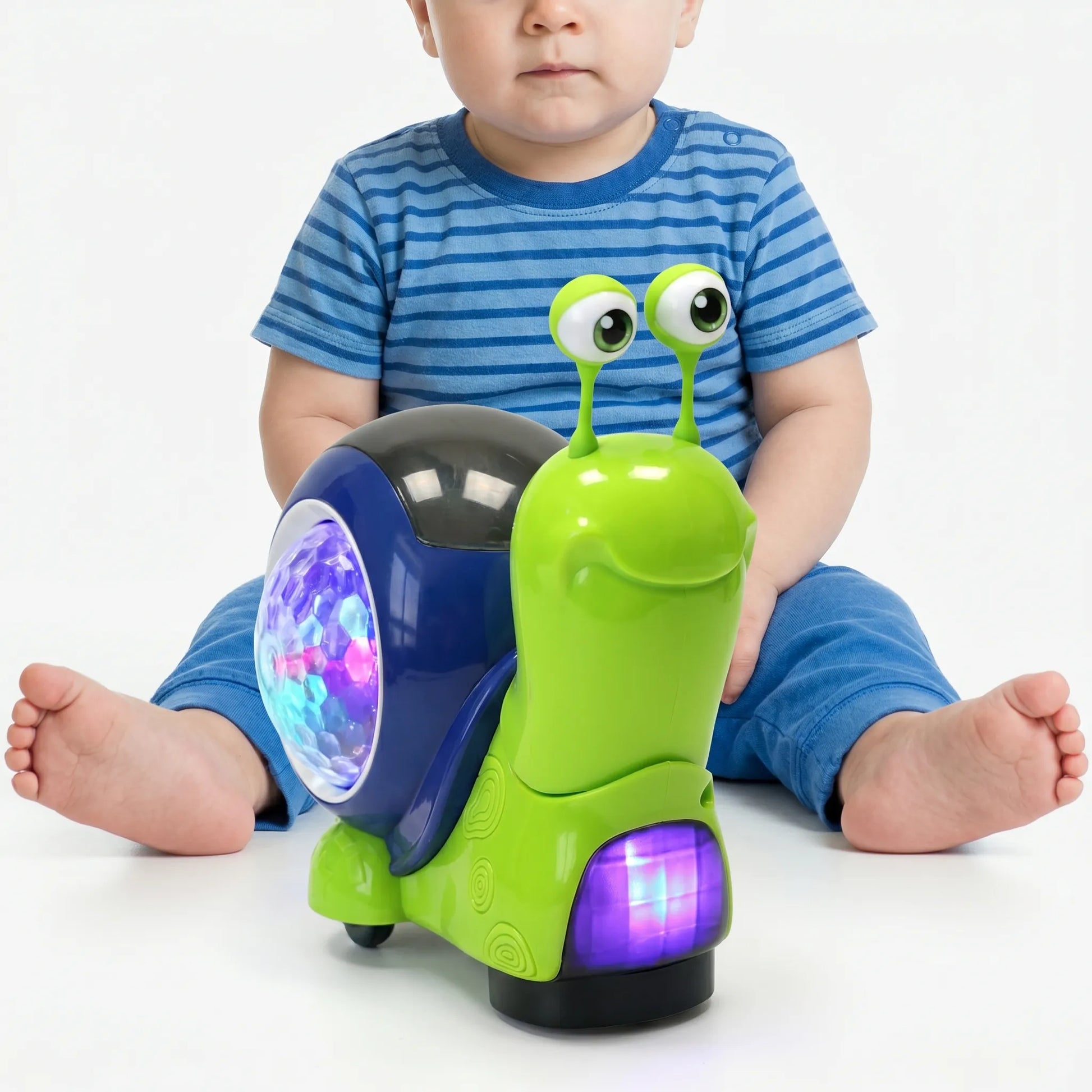 Interactieve Muzikale Slak voor Kinderen met Licht en Bewegende Functies