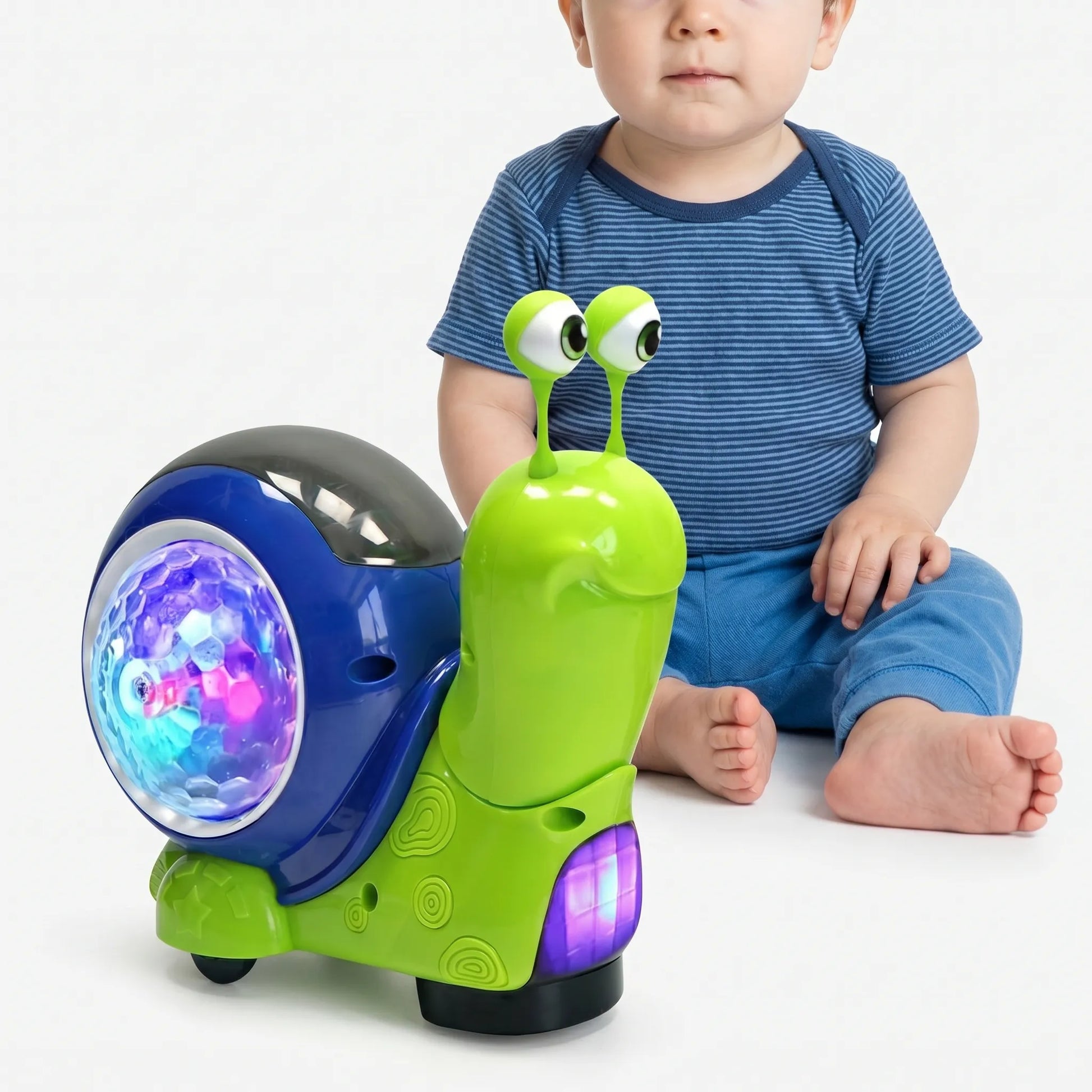 Interactieve Muzikale Slak voor Kinderen met Licht en Bewegende Functies
