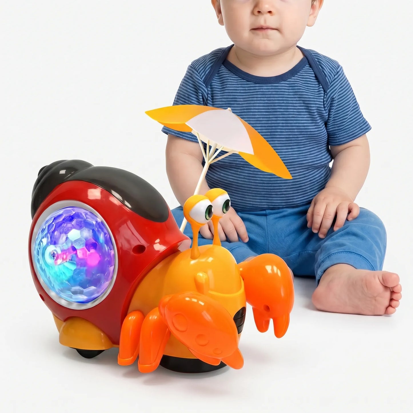Interactieve Muzikale Slak voor Kinderen met Licht en Bewegende Functies