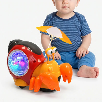Interactieve Muzikale Slak voor Kinderen met Licht en Bewegende Functies