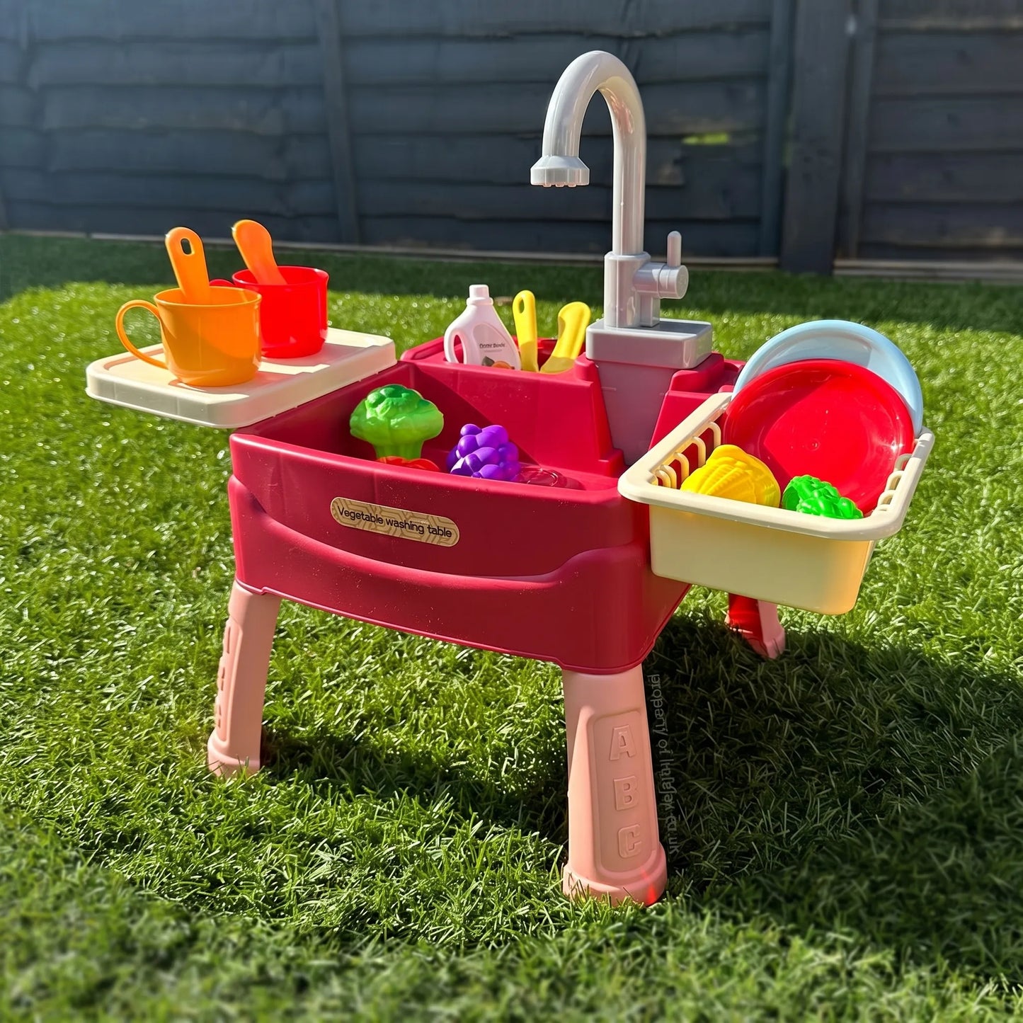 Keukenspeelgoed Wasbak – Speelgootsteen met Stromend Water voor Kinderen