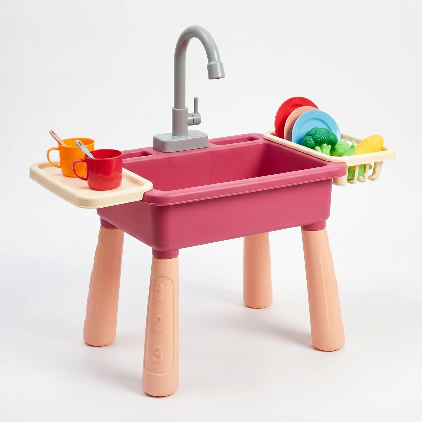 Keukenspeelgoed Wasbak – Speelgootsteen met Stromend Water voor Kinderen