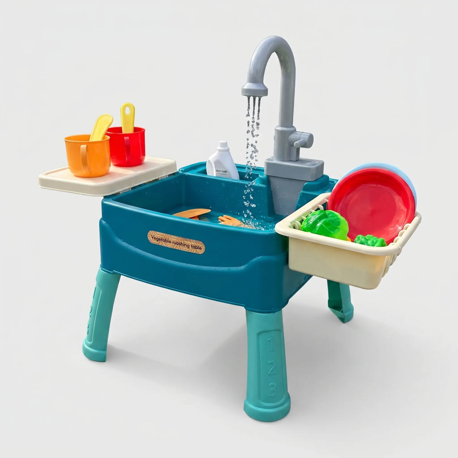 Keukenspeelgoed Wasbak – Speelgootsteen met Stromend Water voor Kinderen