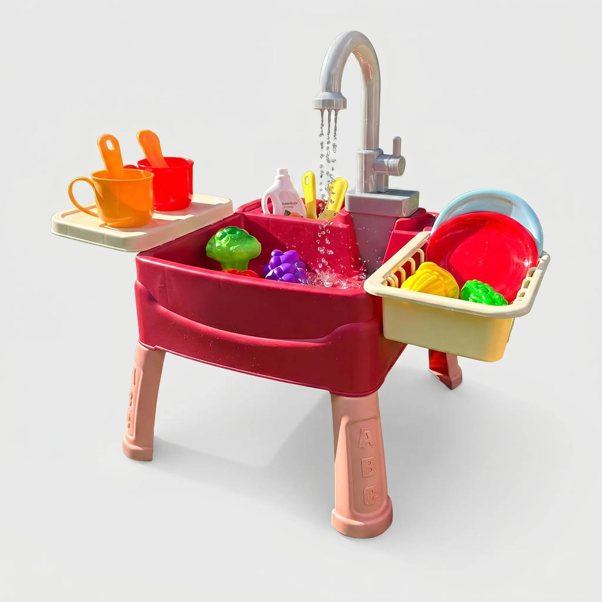 Keukenspeelgoed Wasbak – Speelgootsteen met Stromend Water voor Kinderen
