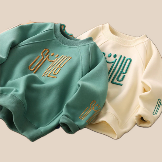 Kids Sweater met Smiley Print – Zachte Unisex Trui voor Kinderen-Just For Mini