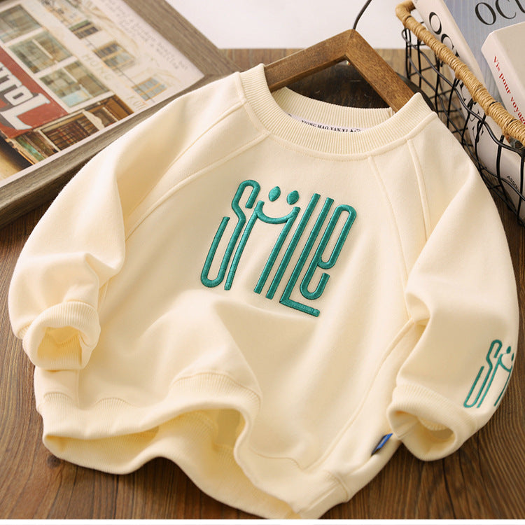 Kids Sweater met Smiley Print – Zachte Unisex Trui voor Kinderen-MiniBea