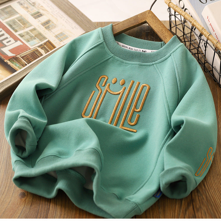 Kids Sweater met Smiley Print – Zachte Unisex Trui voor Kinderen-MiniBea