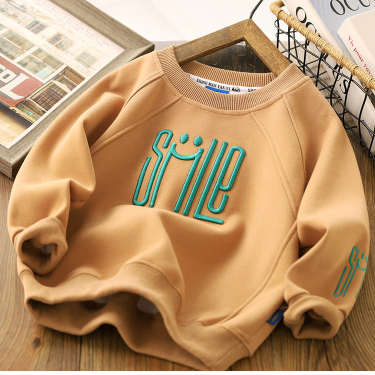 Kids Sweater met Smiley Print – Zachte Unisex Trui voor Kinderen-MiniBea