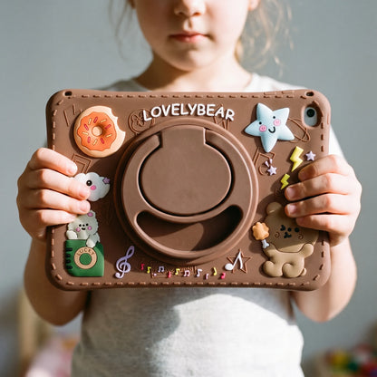 Kinder Cartoon Tablethoes – Siliconen Tablethoes Met Ringstandaard