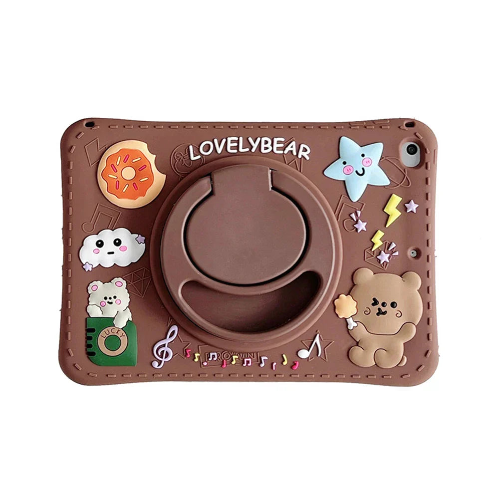 Kinder Cartoon Tablethoes – Siliconen Tablethoes Met Ringstandaard