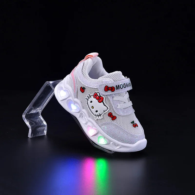 Kinder Kitty Sneakers – Lichtgevende Mesh Schoenen Voor Peuters