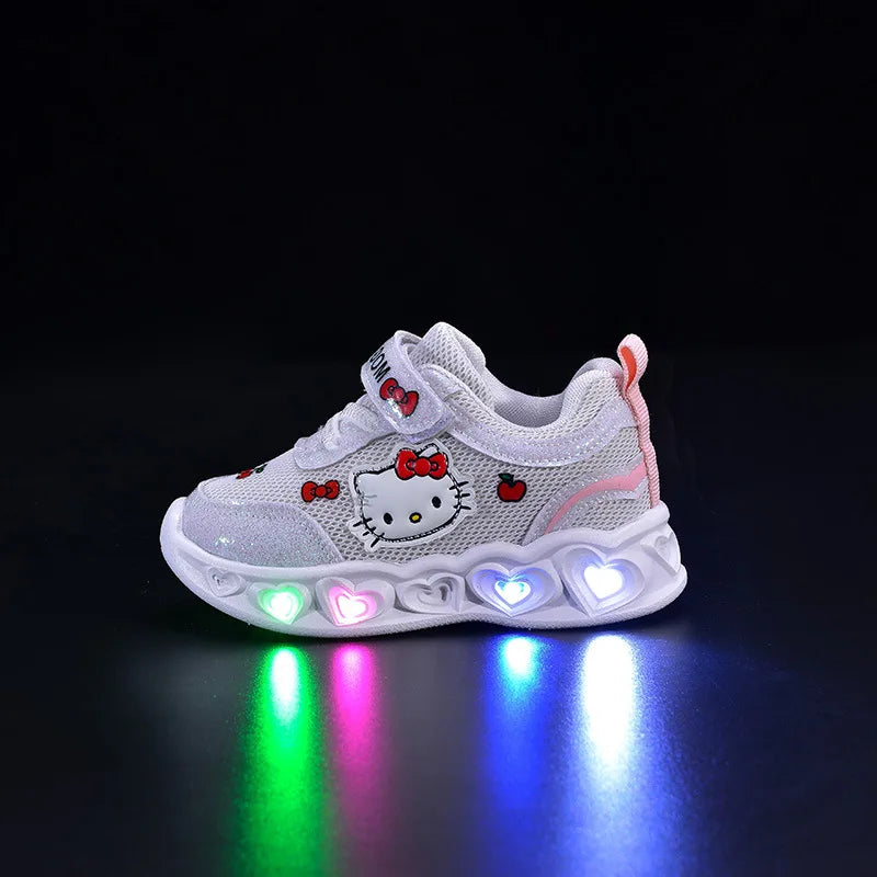 Kinder Kitty Sneakers – Lichtgevende Mesh Schoenen Voor Peuters