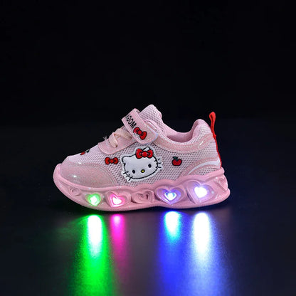 Kinder Kitty Sneakers – Lichtgevende Mesh Schoenen Voor Peuters