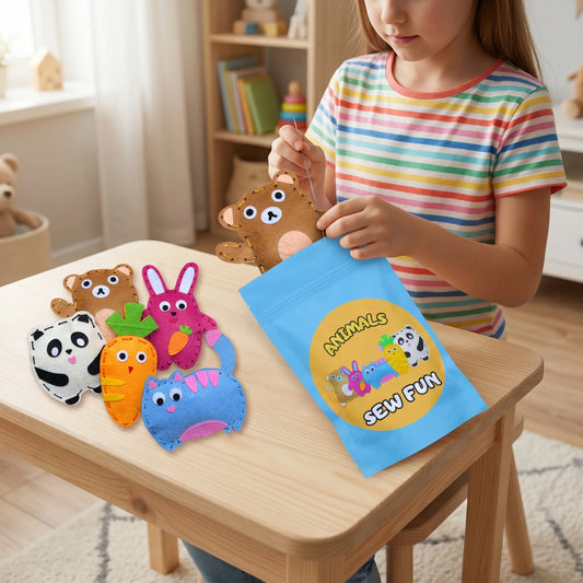 Kinder Naaikit - DIY Vilten Dieren Handnaaiset voor Kinderen