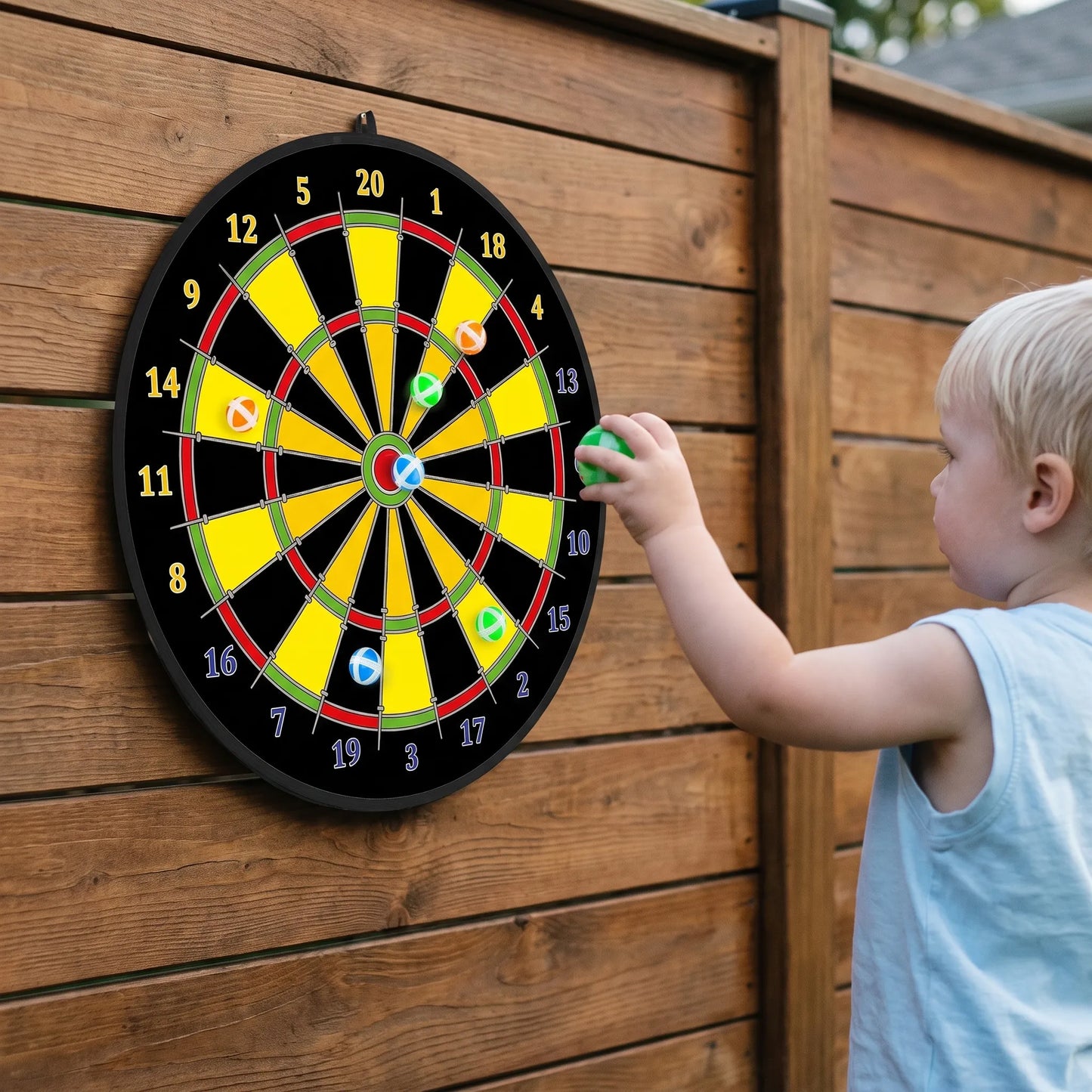 Kinderdartbord - Dubbelzijdig Klittenband Dartbord met Veilige Darts