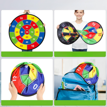 Kinderdartbord - Dubbelzijdig Klittenband Dartbord met Veilige Darts