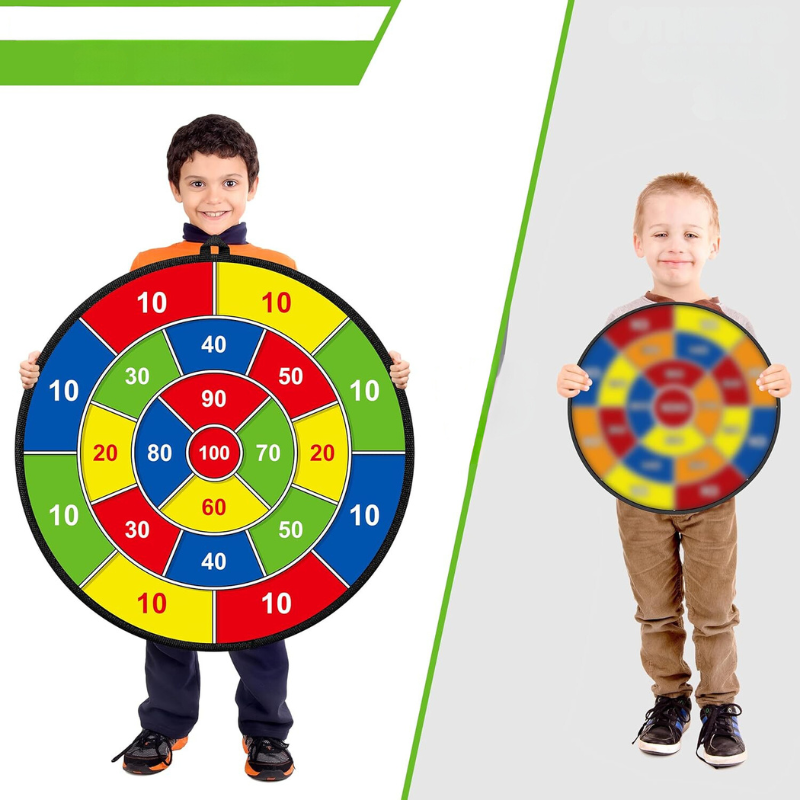 Kinderdartbord - Dubbelzijdig Klittenband Dartbord met Veilige Darts