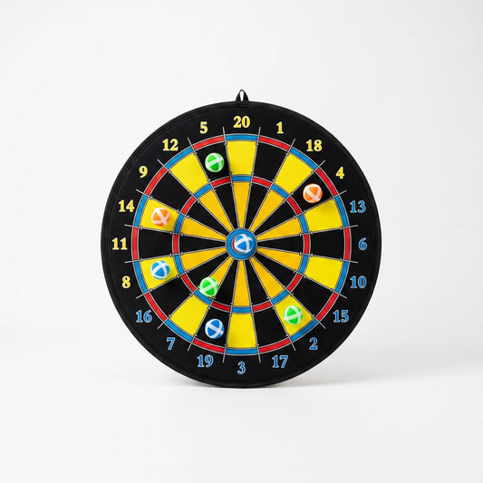 Kinderdartbord Klittenband | Dubbelzijdig Dartspel met Plakballen | Veilig Speelgoed