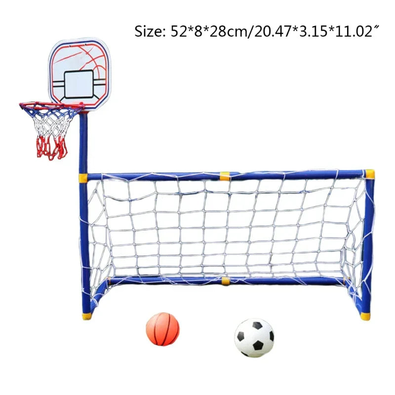 Voetbal- en Basketbalset – 2-in-1 Buitensportset Voor Kinderen