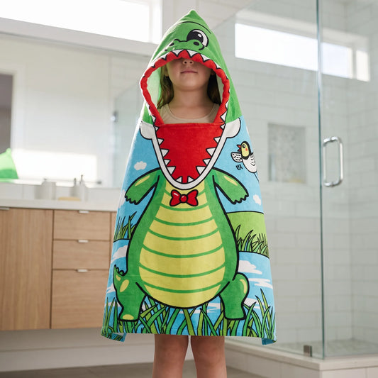 Kinderhanddoek met Capuchon | Zachte Badcape met Dierenmotief | Voor Bad en Zwembad