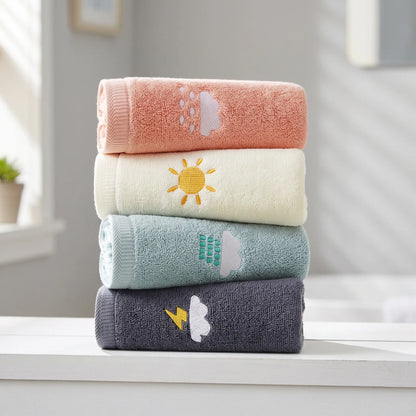 Kinderhanddoeken – Geborduurde Handdoekenset Met Weerthema