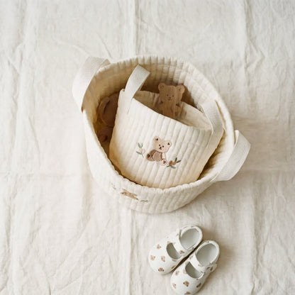 Kinderkamer Opbergmand – Gewatteerde Baby Opbergmand