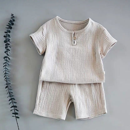 Kinderkleding Set Zomer | Shirt en Korte Broek | Katoen en Linnen