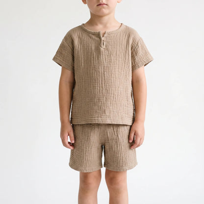 Kinderkleding Set Zomer | Shirt en Korte Broek | Katoen en Linnen