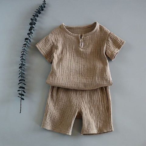 Kinderkleding Set Zomer | Shirt en Korte Broek | Katoen en Linnen