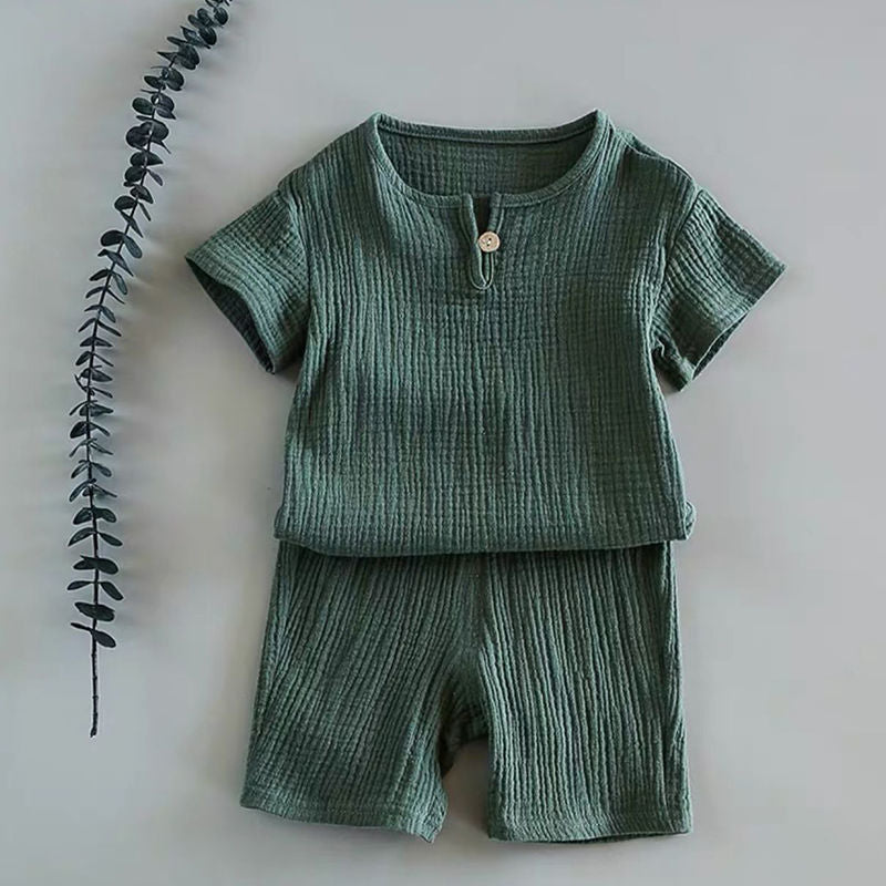 Kinderkleding Set Zomer | Shirt en Korte Broek | Katoen en Linnen