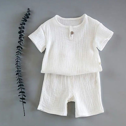 Kinderkleding Set Zomer | Shirt en Korte Broek | Katoen en Linnen